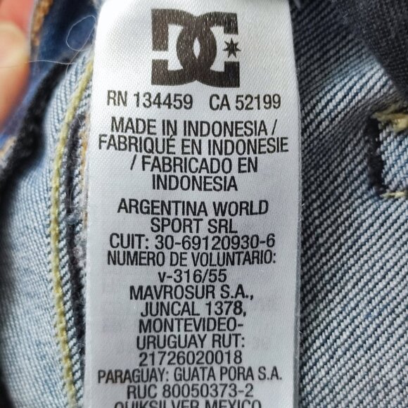 DC Worker Straight jeans dark washed blue men's size 34 - Picture 8 of 16